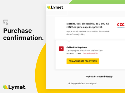 Lymet purchase confirmation confimataion ecommerce lymet online purchase shop shop app ui user interface ux