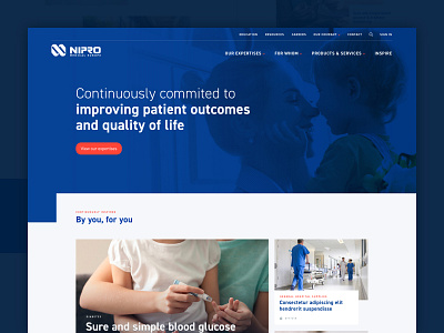 Nipro Europe design diabetes doctors health healthcare hospitals magazine medical nurses pharma ui ux web design webdesign