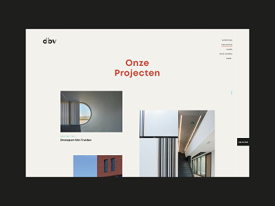 DBV Architecten architect architecture belgium branding design minimal photography public space ui uiux ux webdesign