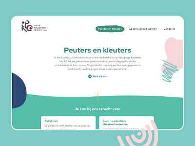 Kinderpsychiatrisch Centrum Genk child children colorful design illustration layout ui ux web web design webdesign website