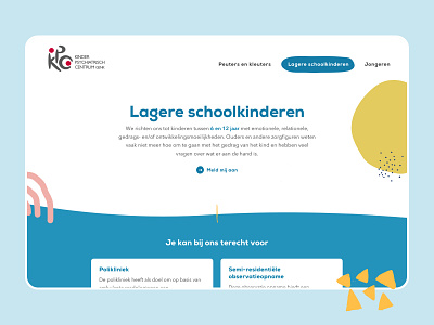 Kinderpsychiatrisch Centrum Genk art direction child children colorful design illustration layout minimal ui ui ux design ux web web design webdesign website