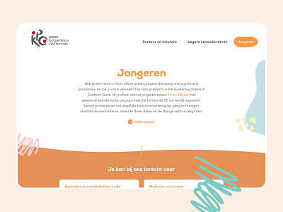 Kinderpsychiatrisch Centrum Genk branding child children design illustration typography ui ui design ux vector web webdesign website