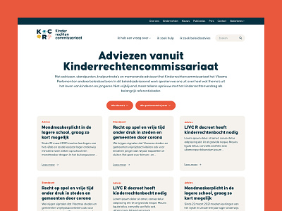 Kinderrechtencommissariaat (KRC) branding design illustration layout logo ui ux web webdesign website