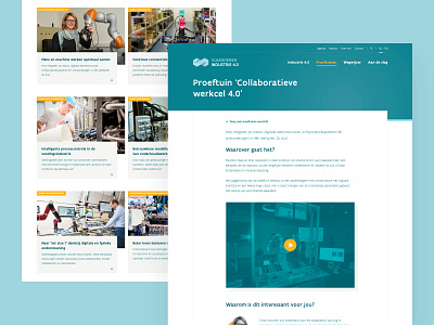 Vlaanderen Industrie 4.0 art direction design flanders footer header layout minimal page technology ui ui ux design ux web web design webdesign website