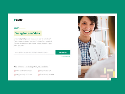 Vraag het aan Viata art direction branding design layout pharma pharmacy ui ui ux design ux web webdesign website wizard