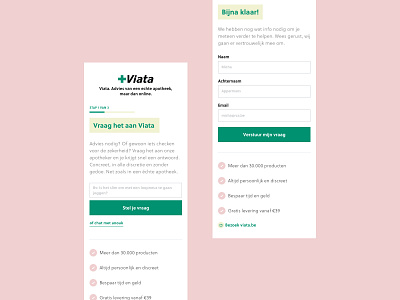 Vraag het aan Viata art direction design layout mobile pharma pharmacy ui ui ux design ux web web design webdesign website wizard