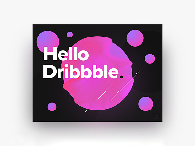 Hello Dribbble ! artwork bubbles circles dribbble gradient graphicdesign illustration pink