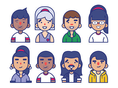 Work Team character flat illustration illustrator team work