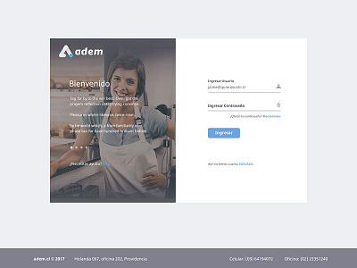 Login Adem dashboard design login skecth ui ux