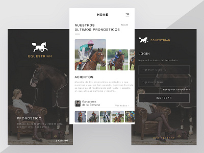 Equestrian App app design photoshop skecth ui