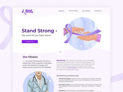 Stand Strong branding design figma illustration ui web design