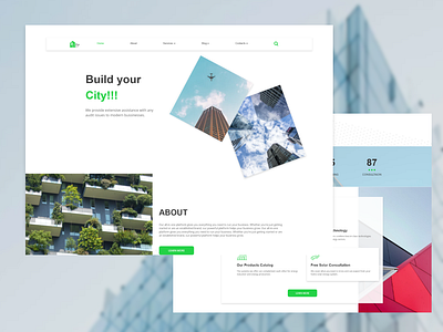 City psd2html template design ui web design