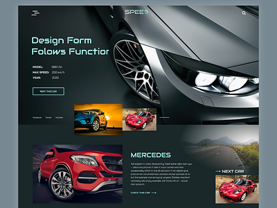 Speed Cars for You adobe xd design figma ui web design