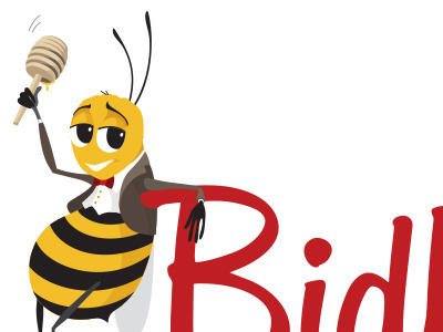 Dapper Bee Logo auctioneer bee logo