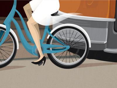 Cycling in Toronto bicycle cycling illustration streetcar toronto
