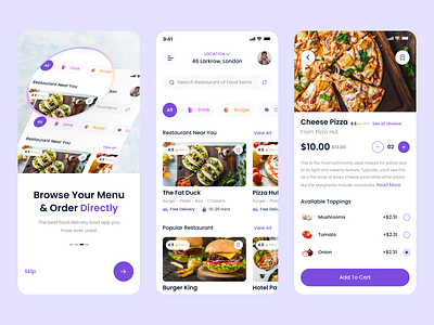 Food Delivery Mobile App app app design branding design figma food delivery app graphic design illustration mobile app design ui ux