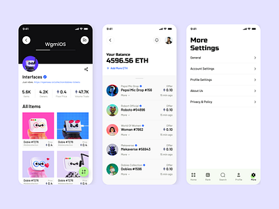 NFTs Platform App Design