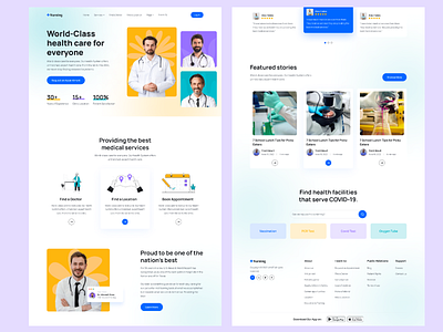 Health Care Website Design adobe xd branding design figma graphic design healthcare healthcare website design icon illustration landing page design logo ui uiux ux ux design uxui vector web app web design website