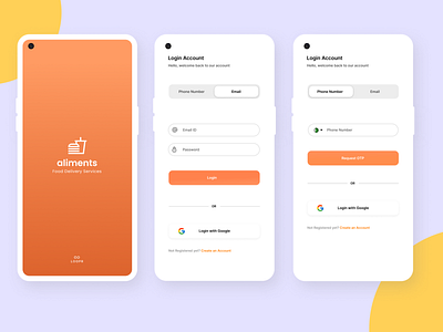 Login Screens Mobile App Design by Sohail Karim on Dribbble