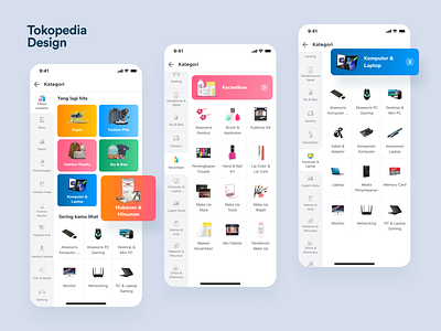 Belanja Page - Tokopedia apps category directory e commerce exploration fashion app file manager ios iphone x mobile onboarding tokpedia ui ux