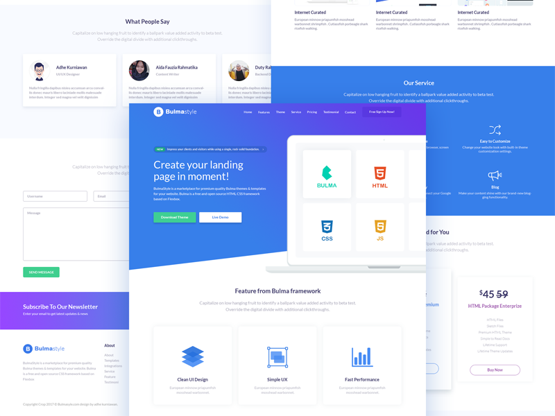 Landing Page Concept for Bulmastyle by Adhe Kurniawan Haryanto Putro on ...