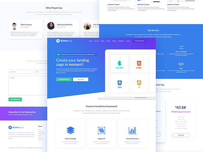Landing Page Concept for Bulmastyle