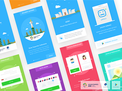 Duta Asian Games Indonesia 2018 ambasador android apps asian games exploration kuis mobile onboarding playstore ui ux