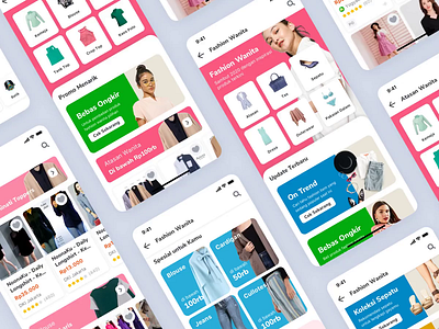 Tokopedia Fashion Page apps e commerce exploration fashion fashion app fashion design interaction ios iphone x mobile onboarding ui ux