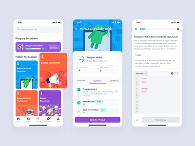 Bitlabs - Education Platform apps course course app education education app exploration illustration interaction ios iphone x landing page learning app mobile onboarding ui ux