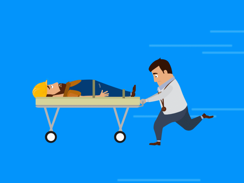 Hospital 2d ae after animation characters effects flat gif graphics illustration loop motion