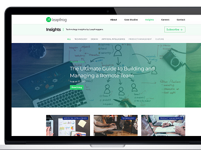 New Insights page for Leapfrog blog blog template clean design minimal ui ui ux ux wordpress