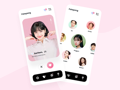 Patepang - Dating App app app concept app design clean dating dating app exploration love mobile app mobile design mobile ui tinder ui