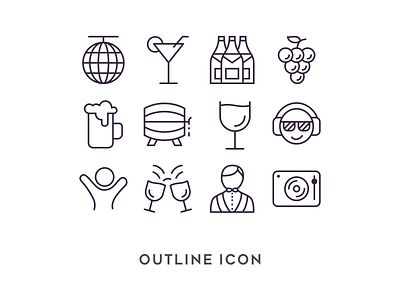 Pub & Bar Icon Set bar design icon icons pub symbol vector