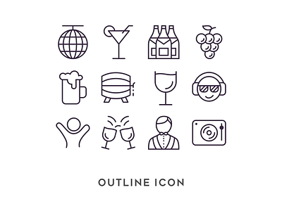 Pub & Bar Icon Set