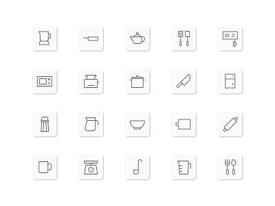 Kitchen Icon Set design icon icons kitchen symbol vector