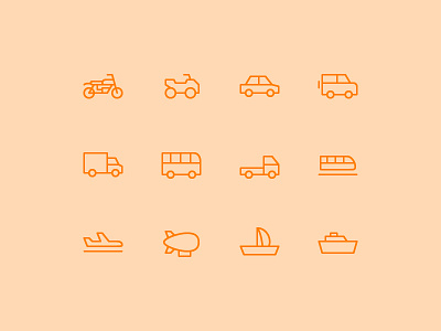 Transportation Icon Set design icon icons symbol transportation vector vehicle