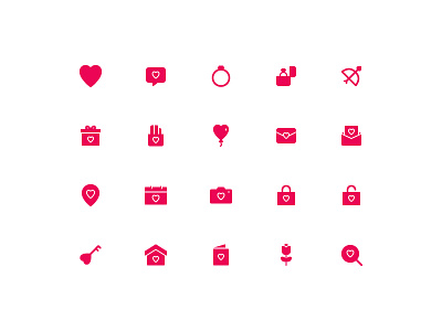 Romance Icon Set