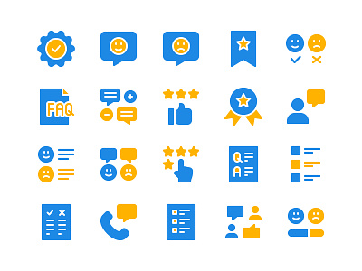 Survey Icon Set customer feedback form icon icon set icons questionnaire rating review survey test