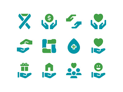 Charity Icon Set charity community community logo donation icon icon set icons solidarity support unity