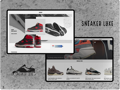 SNEAKER LUXE: lead generation landing page app case stydy landing page lead generation web design