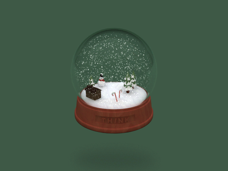 Merry Christmas 3d ae animated c4d christmas globe snow xmas