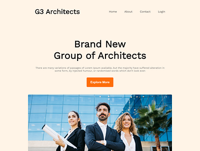 Architect Website architect architect web ui web design