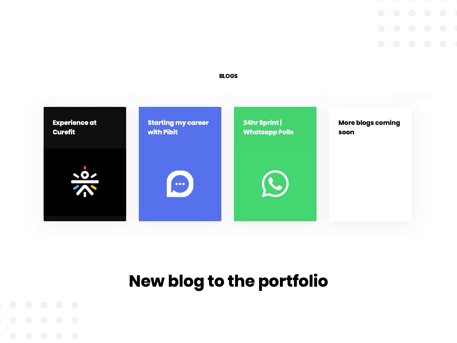 Designing and Iterating my portfolio | Blog