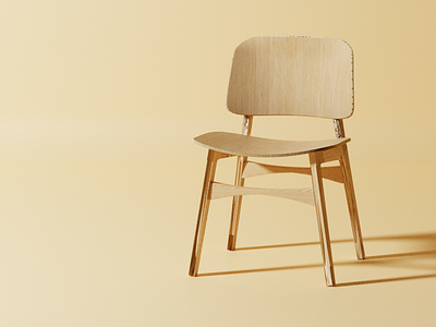 Wooden Chair | 3D  Blender