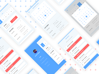 Attendance and Schedule Planner App | All Screens all android app attendance calendar cards design history schedule screens ui ux