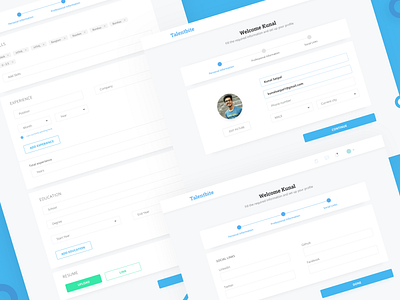 Talentbite | Onboarding cards clean design onboarding onboarding ui page sign up form simple ui ux