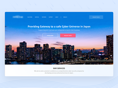 Landing Page | Cybersecurity clean cyber security design image manipulation japan landing landing page ui ux web website