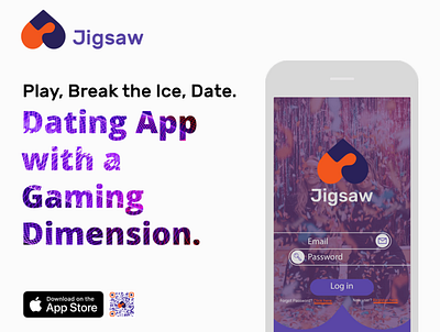 Jigsaw - Dating App app branding design graphic design typography