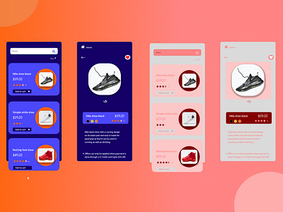 E-commerce app design