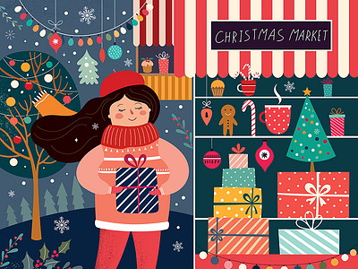 Download Christmas Market Designs Themes Templates And Downloadable Graphic Elements On Dribbble PSD Mockup Templates